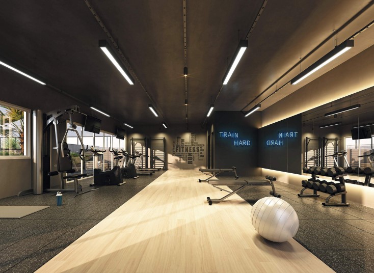 Academia completa e moderna do Abiatar Residence Tower